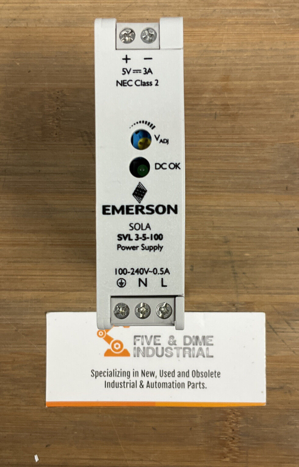 Emerson SVL 3-5-100 New Power Supply 15W 5V DIN 100-240VAC (BL153)