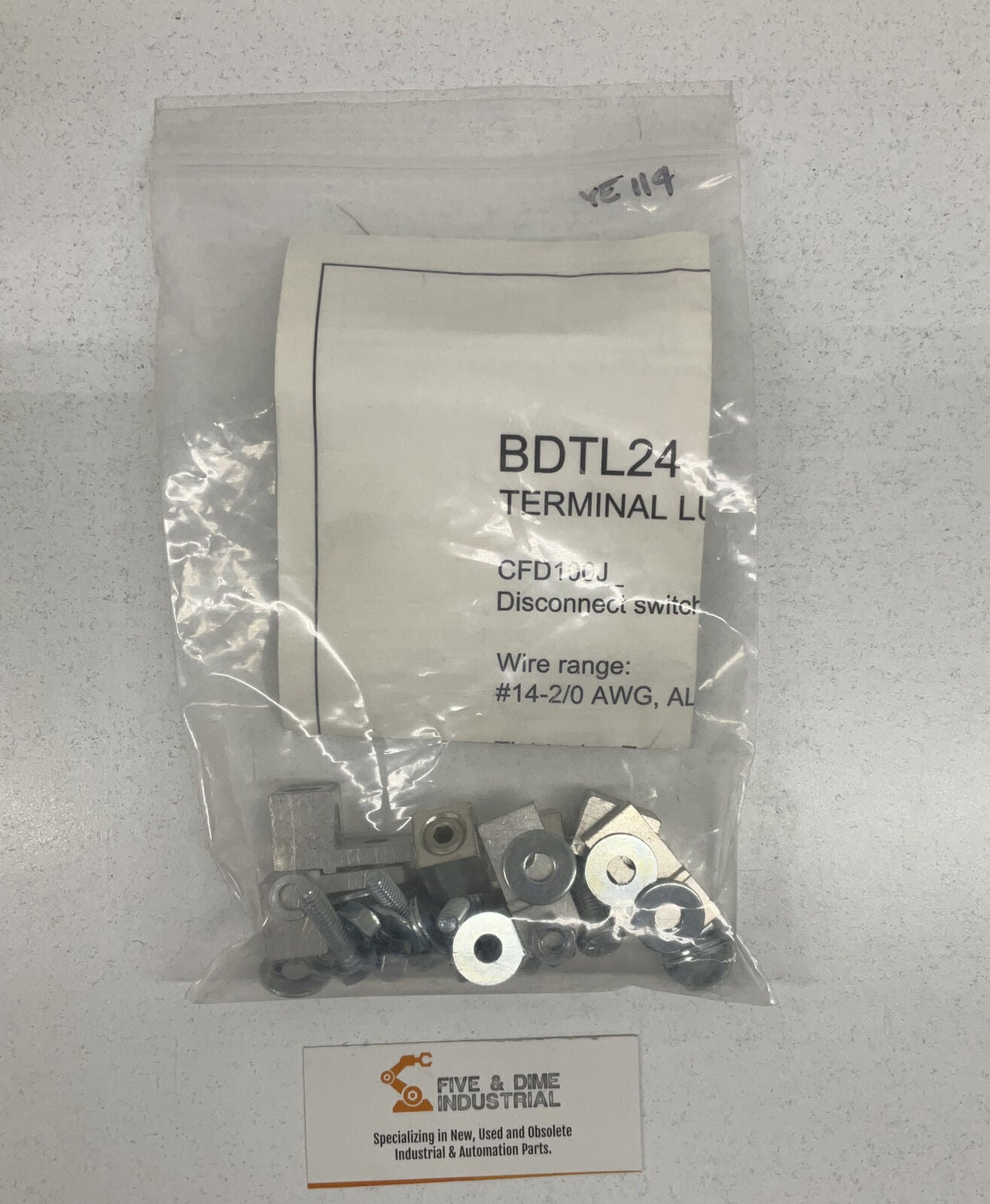 Bussmann / Cooper BDTL24 New Terminal Lug Kit for BDF100JT6 (YE114) - 0