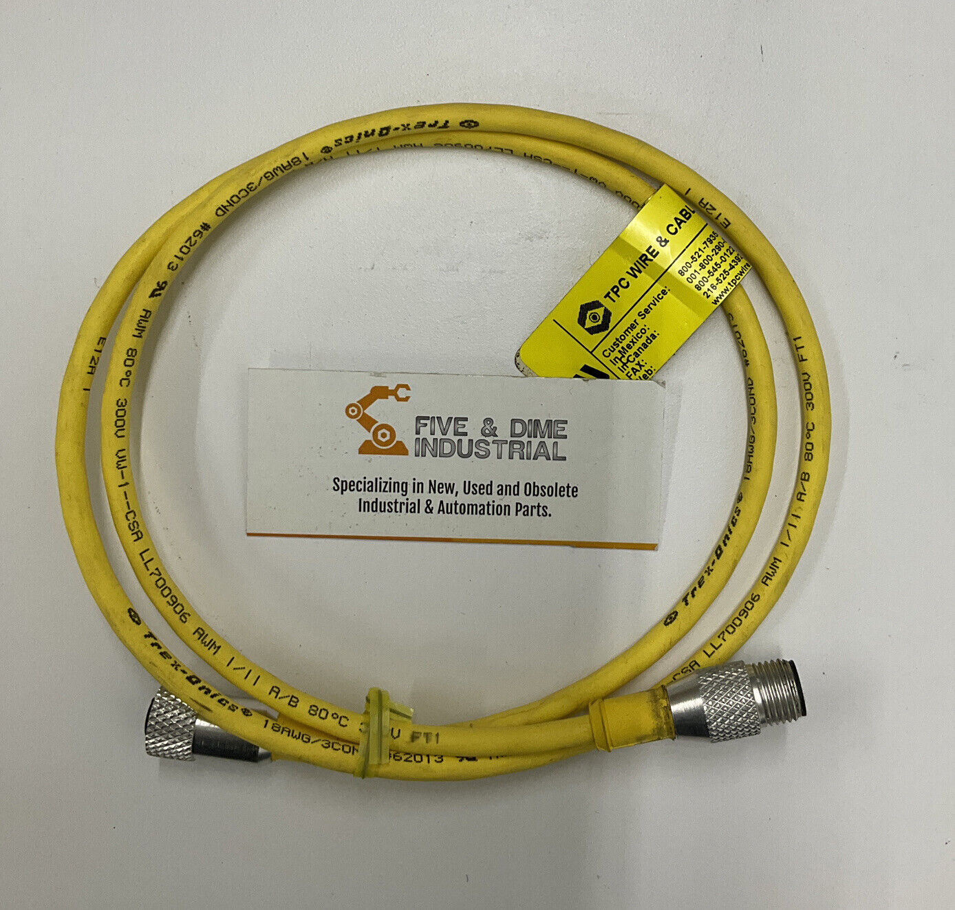 TPC Wire & Cable 67323 3-Pin Male / Female Connector Cable (CL140)