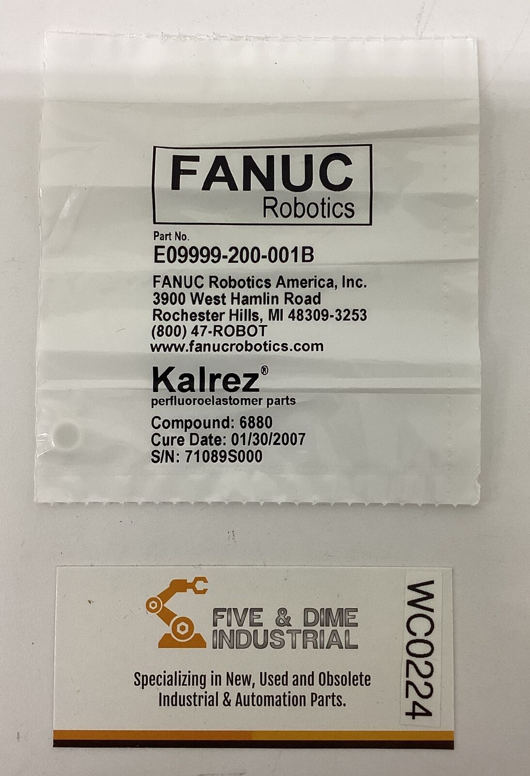 Fanuc E09999-200-001B Kalrez O-Ring (RE118)