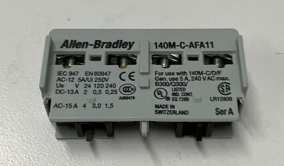 Allen Bradley 140M-C-AFA11 / 1N0, 1NC Auxiliary Contact (CL214) - 0