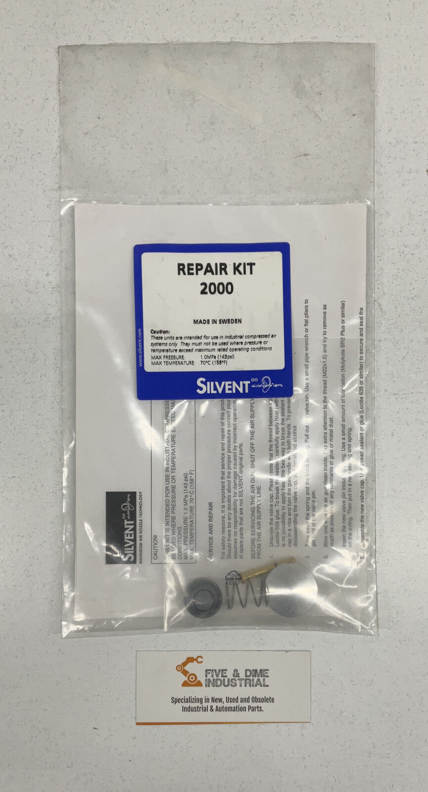 Silvent 2000 Repair Kit for Air Gun (BL196)