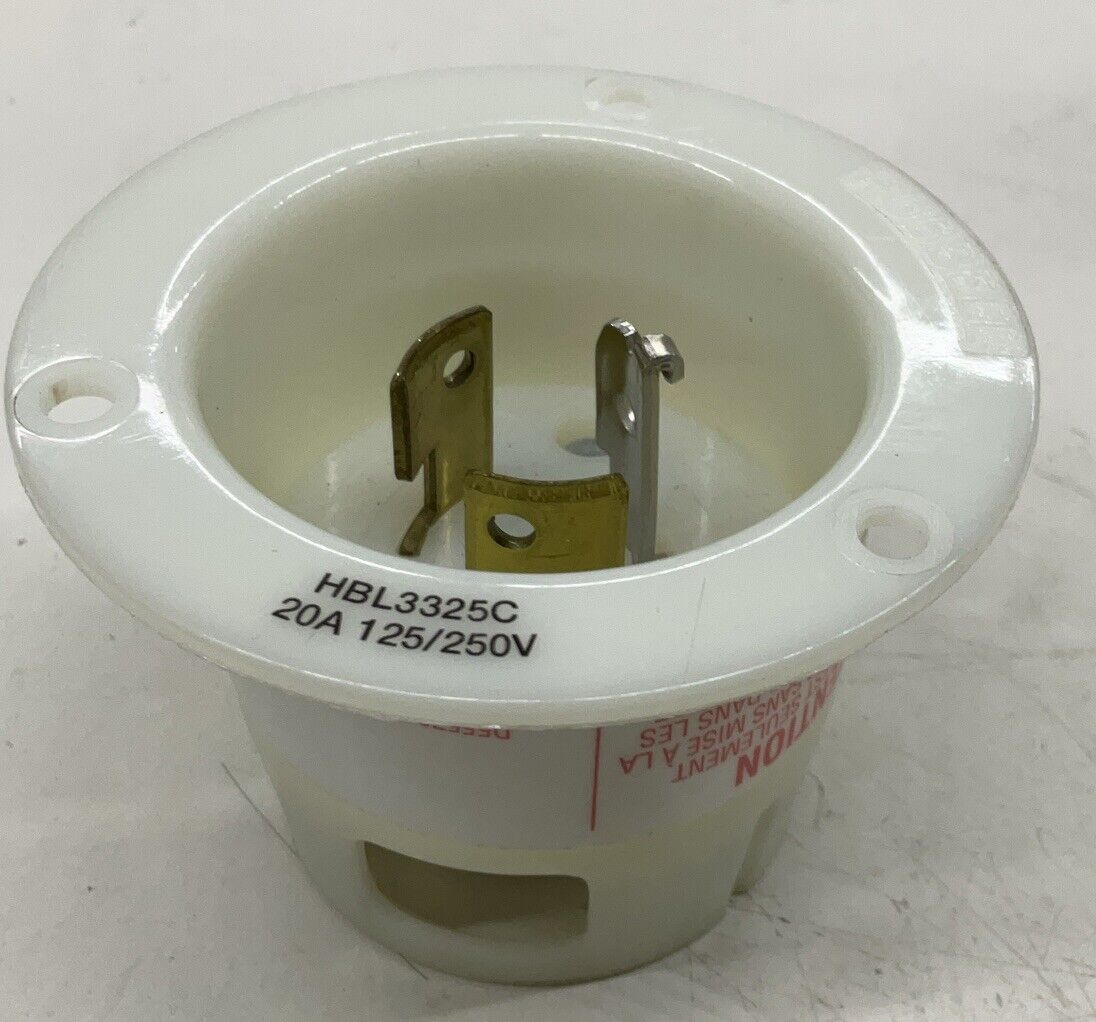 HUBBELL HBL3325C 20A 125/250V Flanged Inlet (YE109) - 0