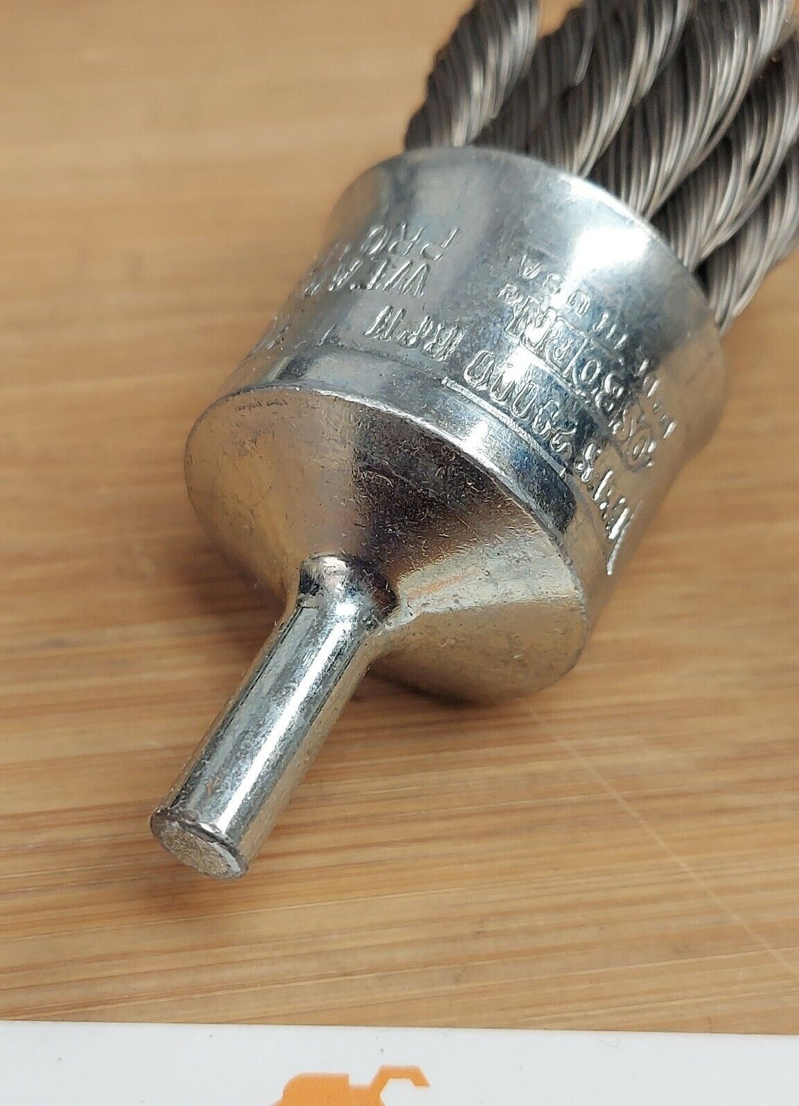 OSBORN Steel Bristle Knotted End Brush 1" RUFTUF .020 Wire 1/4" Stem - (RE201)