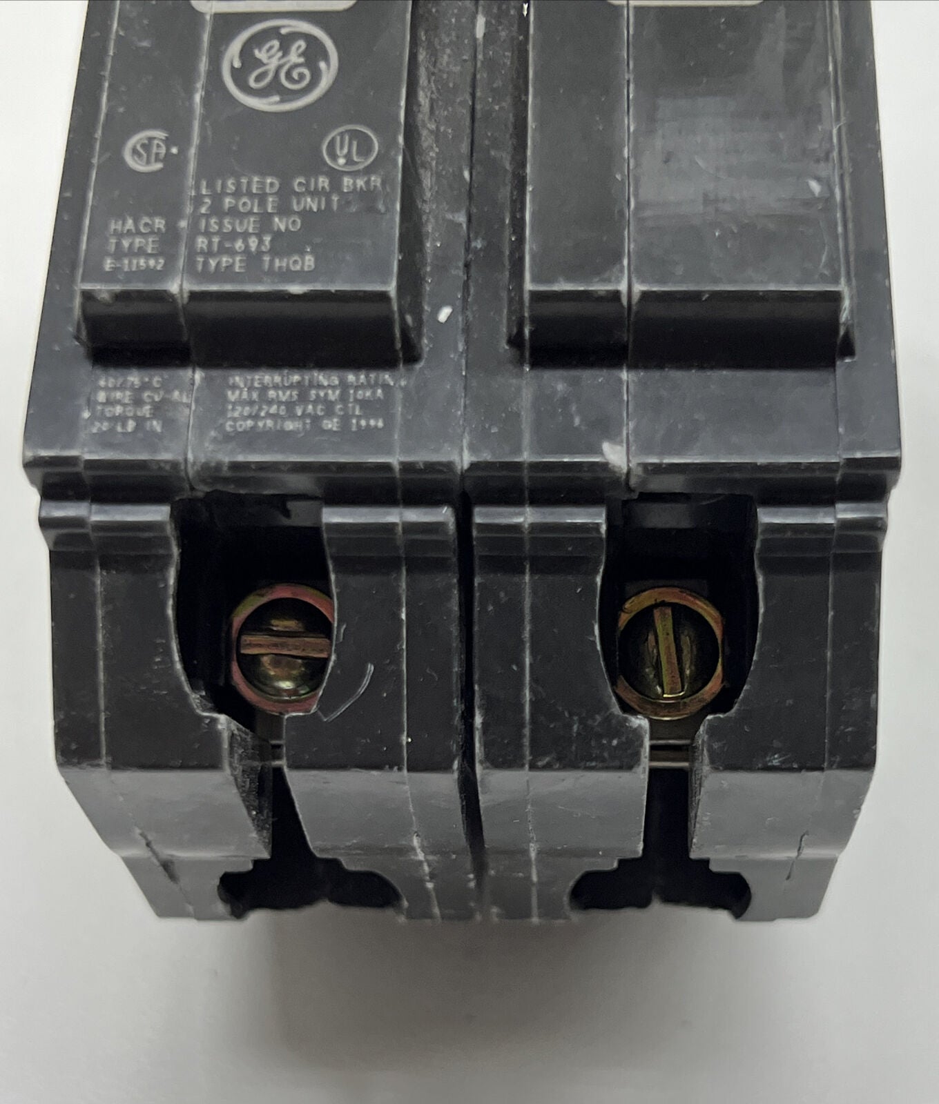 GE GENERAL ELECTRIC E-11592 RT-690 THQB 2-Pole 20A Circuit Breaker (BK106) - 0