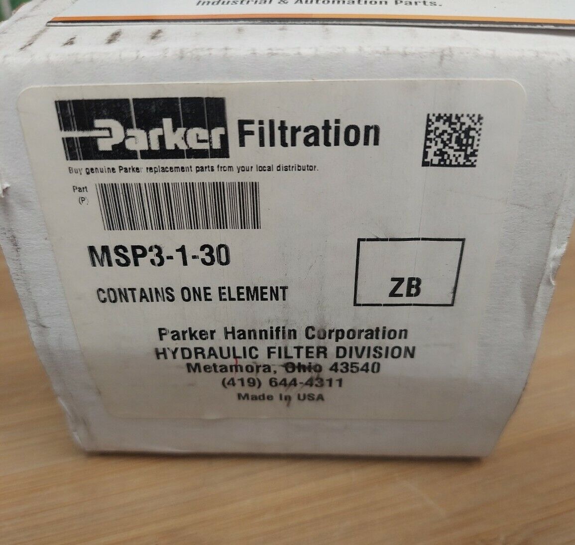 Parker MSP3-1-30 Hydraulic Filter Element NOS (RE190)