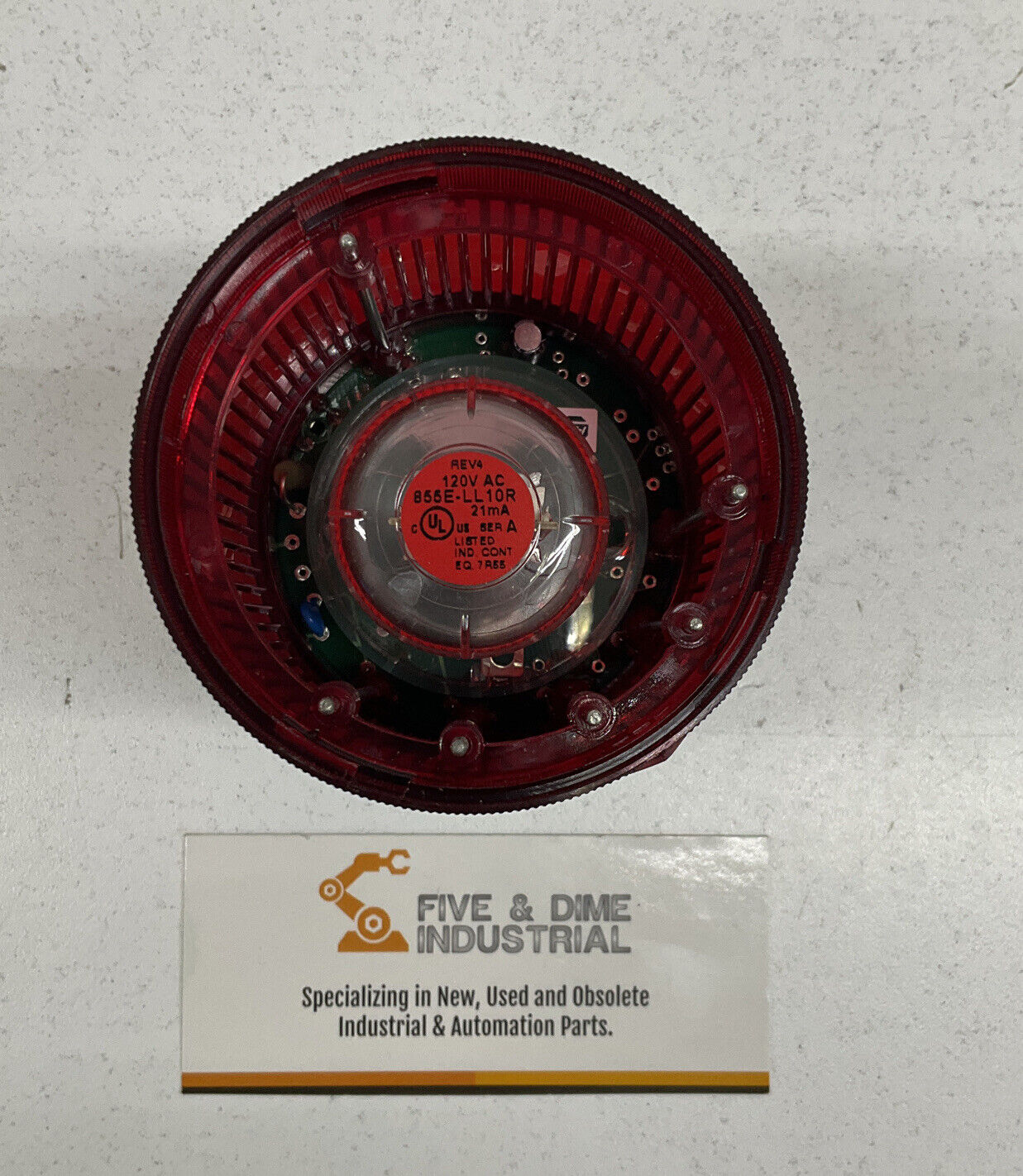 Allen Bradley 855E-B10GL4 New Red Flashing LED Lamp w/ 10" Base 120VAC (GR205)
