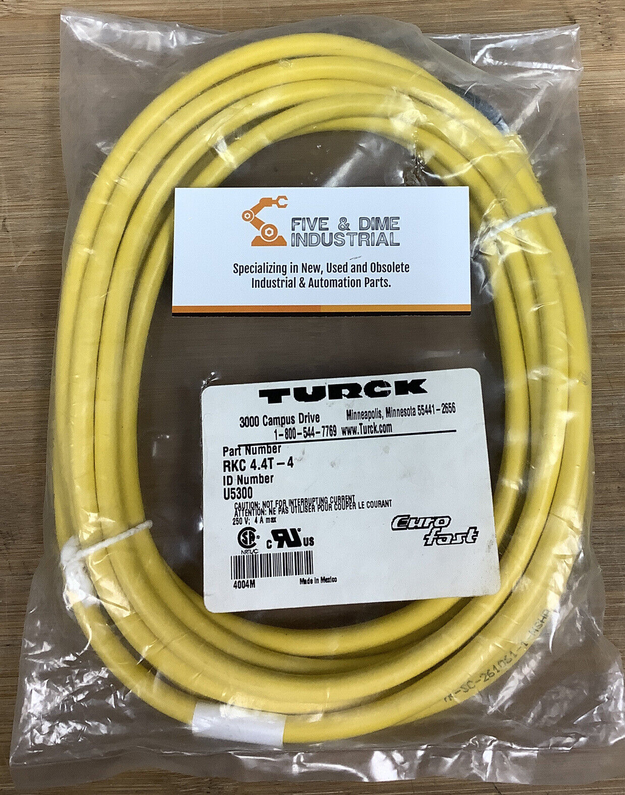Turck RKC 4.4T-4 Euro Fast Cable / Cordset U5300 (GR129) - 0