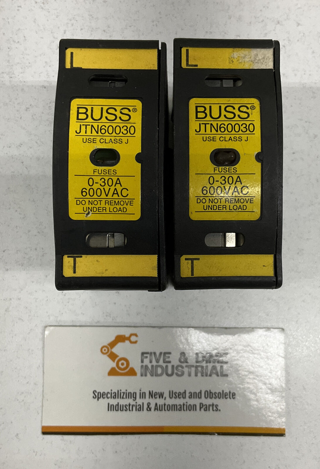 Bussmann Buss JTN60030 Lot of 2 Fuse Holders 0-30A 600VAC  (BL208) - 0