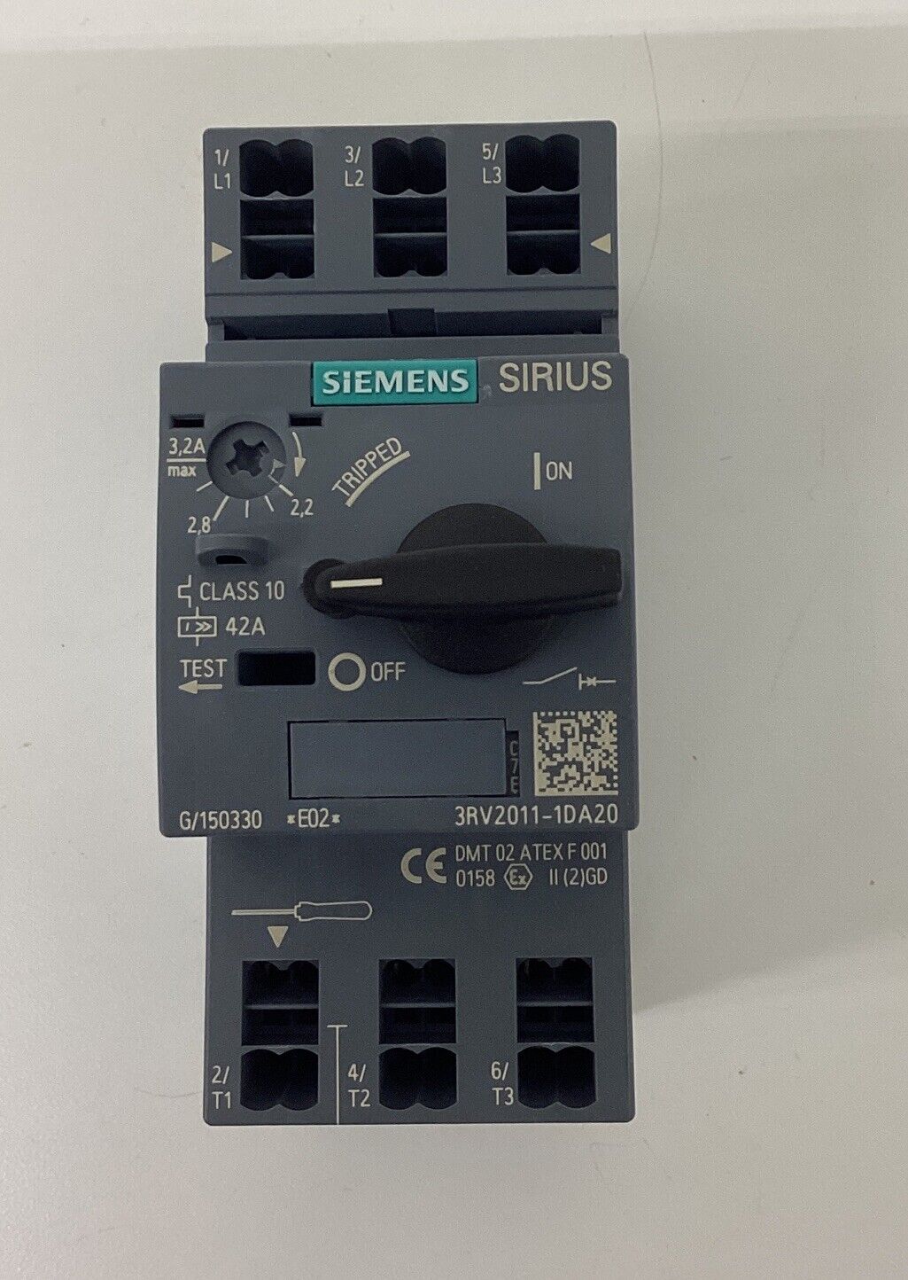 Siemens 3RV2011-1DA20  2.2-3.2A Circuit Breaker (BL282) - 0