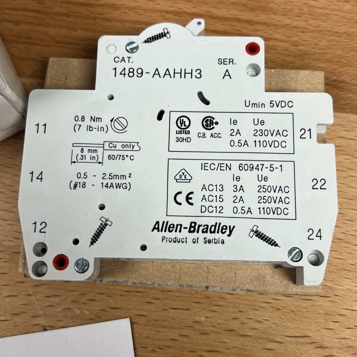 Allen Bradley 1489-AAHH3 New Series A Auxiliary Switch (GR109) - 0