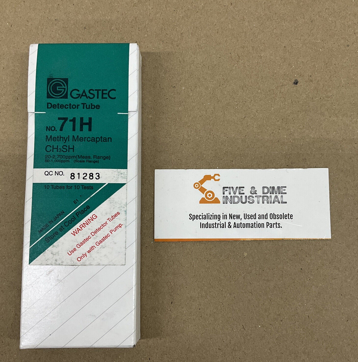 GASTEC Box of (10) 71H Tubes Methyl Mercaptan Detector 12.2021 - (YE147) - 0