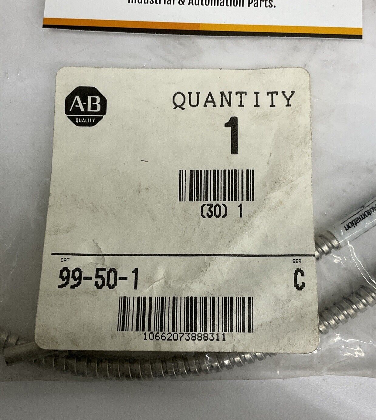 Allen Bradley 99-50-1 Ser. C 3 Ft. Glass Fiber Optic Cable (CBL148) - 0