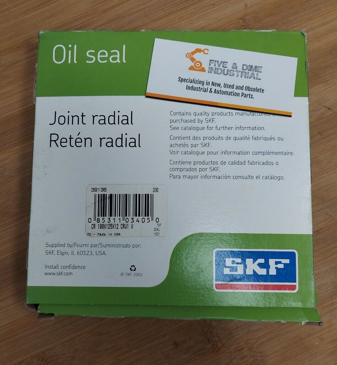 SKF Oil Seal 100mm x 125mm x 12mm 39136  (BK120)