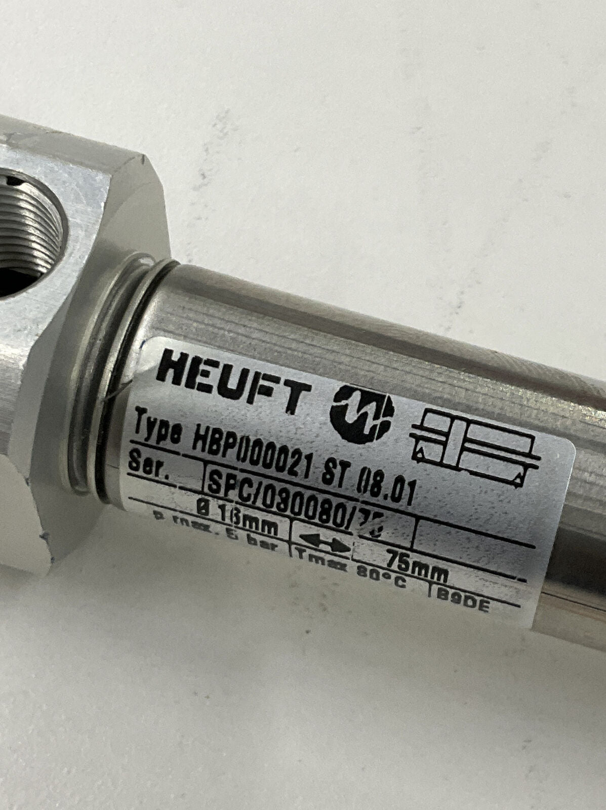 Heuft  HBP000021 Pneumatic Cylinder 16mm-75mm  (GR225) - 0