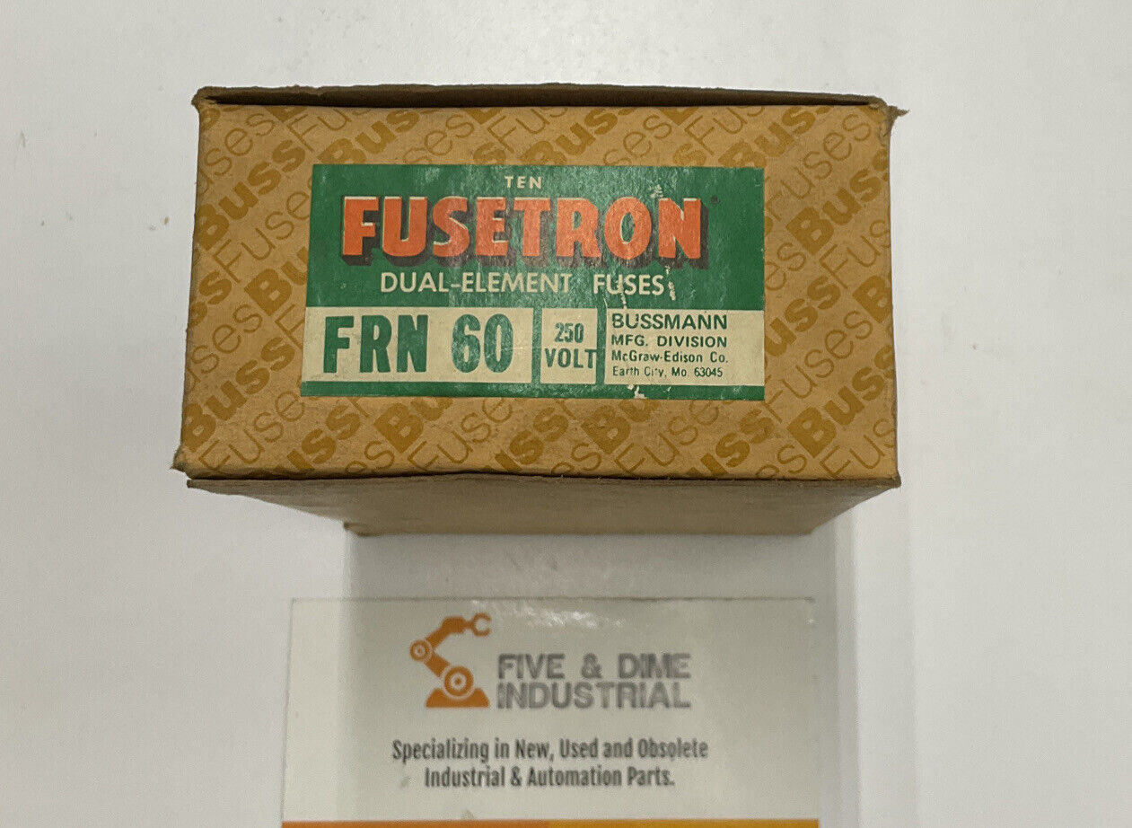 Fusetron FRN-60 Box of (10)  250V 60A Fuses (GR175)