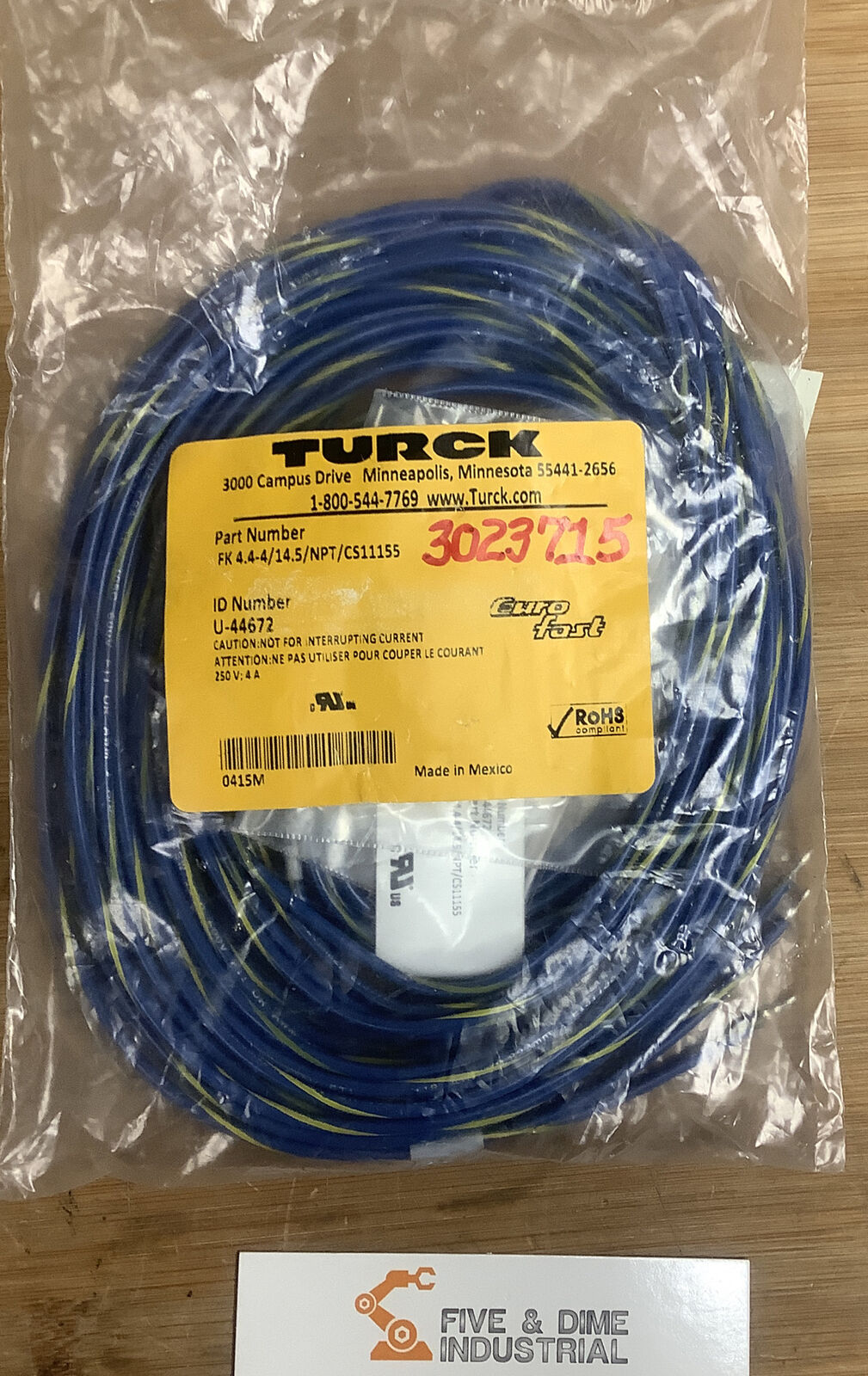 Turck FS 4.4-4/14.5/NPT/CS11155 Automation Connector (YE131)