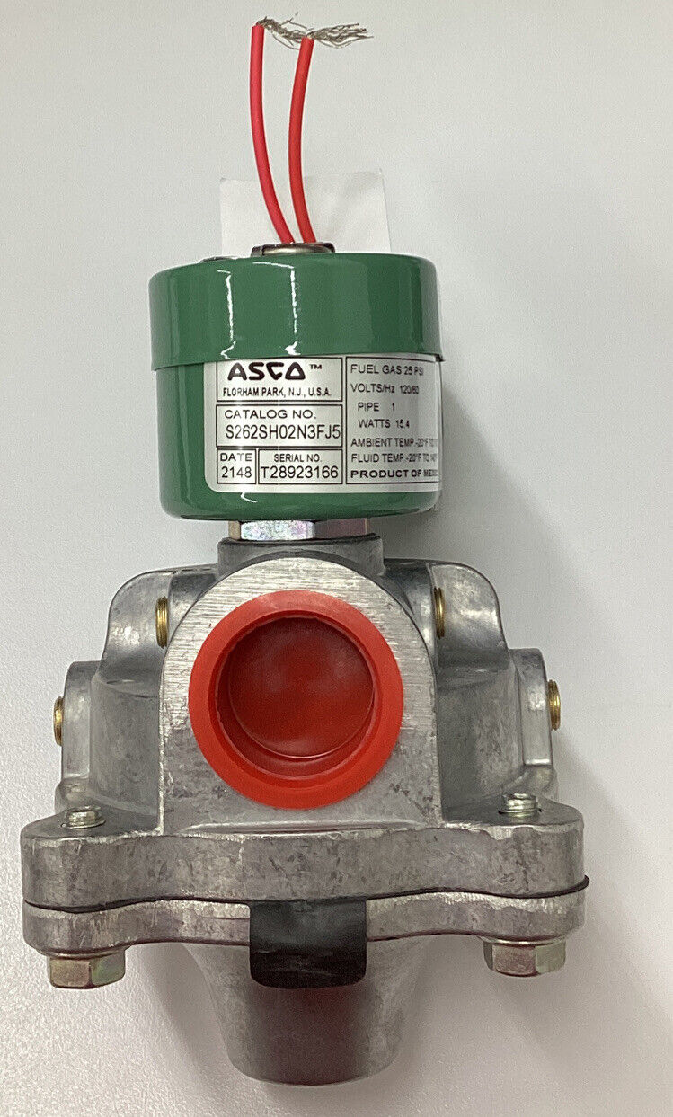 ASCO S2625H02N3FJ5 N/0 Gas Valve Pipe Size 1 25 Psi (CL184) - 0