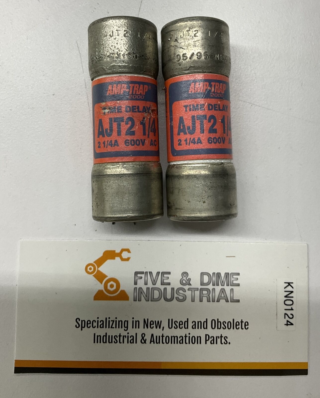 Mersen AMP-Trap AJT2-1/4 Lot of 2 Time Delay Fuses 2.25 Amp (YE268)