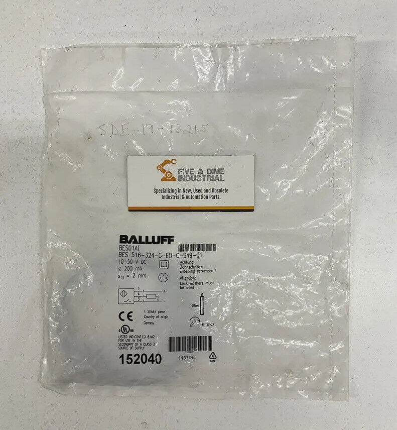 Balluff BES 516-324-G-EO-C-S49-01 BES01AT New Proximity Sensor (RE105)