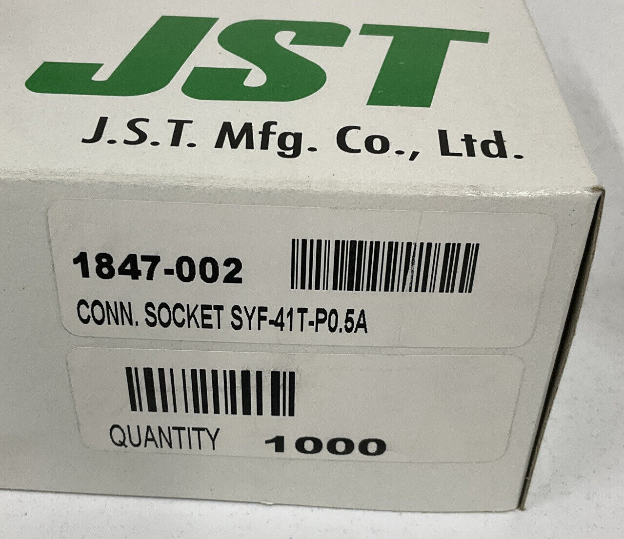 Jst 1847-002 / SYF-41T-P0.5A Reel 16-20 Awg Tin Crimp Socket 1000 Pieces (SH101)