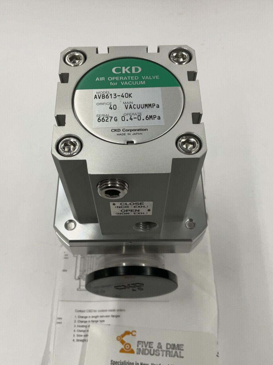 CKD AVB613-40K New Air Operated Valve for Vacuum 0.4-0.6MPa (YE151) - 0