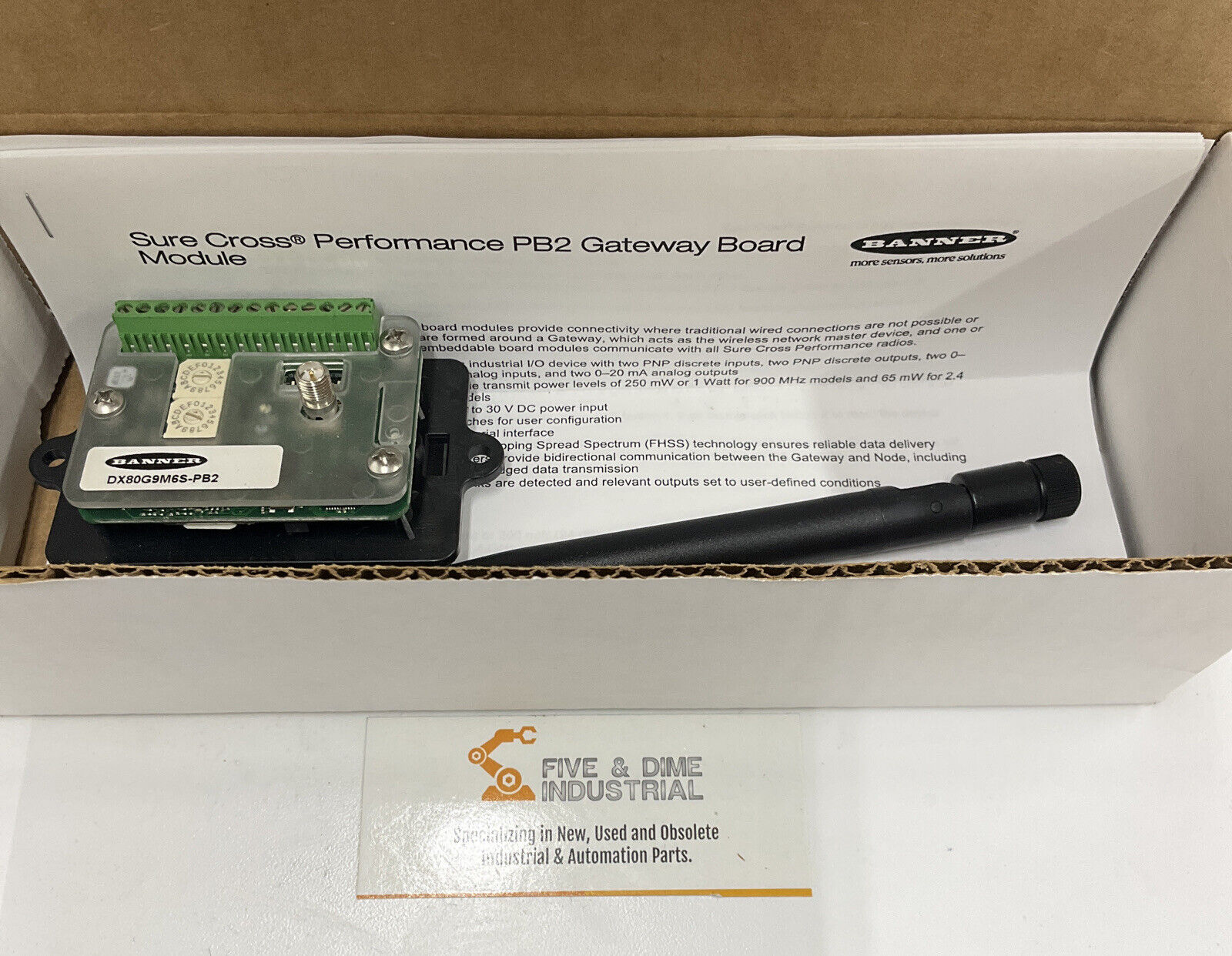 Banner DX80G9M6S-PB2 New SureCross Gateway Module (CB104)