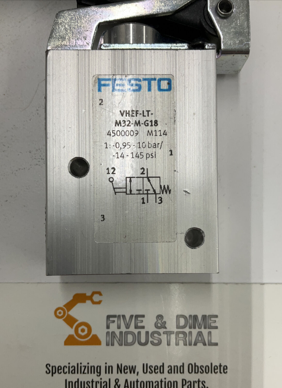 Festo VHEF-LT-M32-M-G18  Finger Lever Valve 4500009 14-145 PSI (CL174) - 0