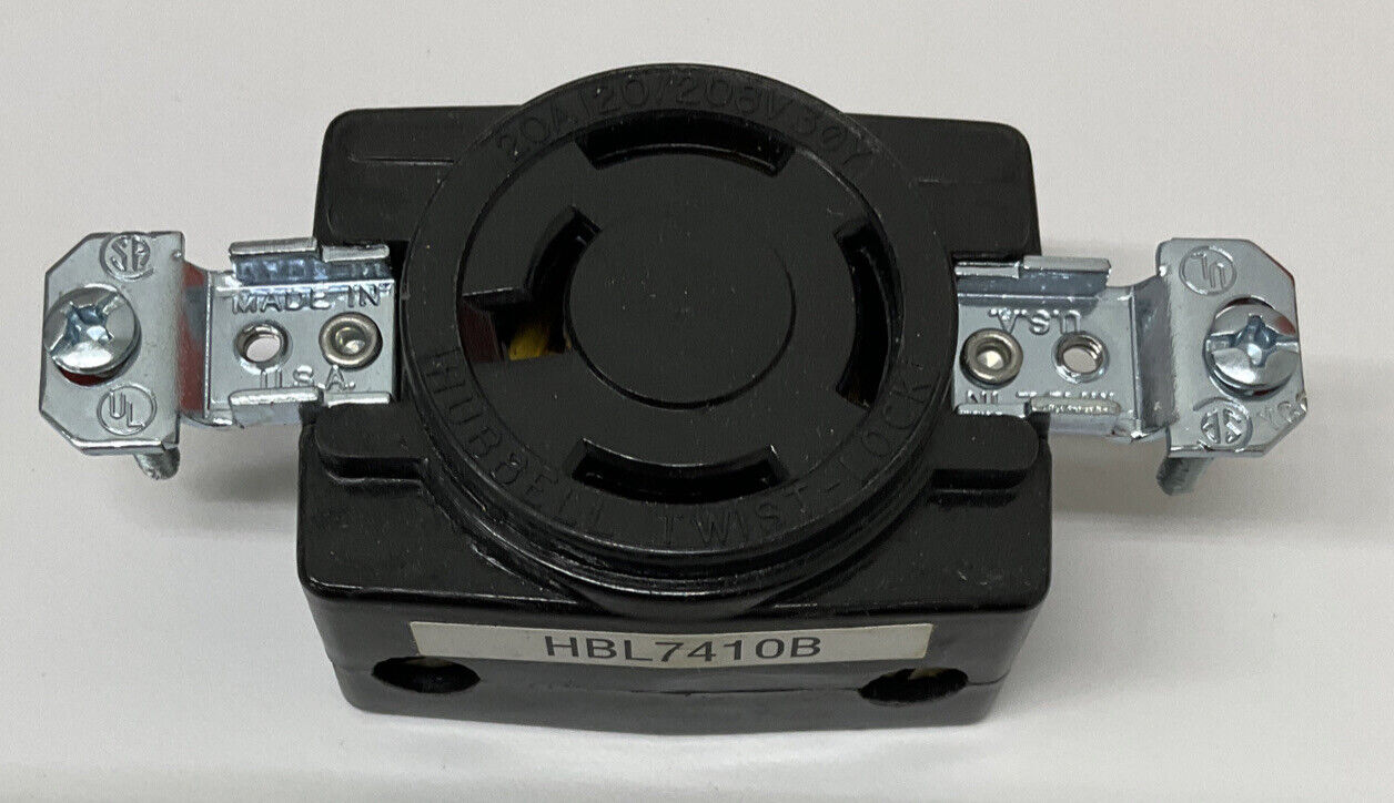 HB67410B Locking Receptacle Black 20A 4-wire (GR209)