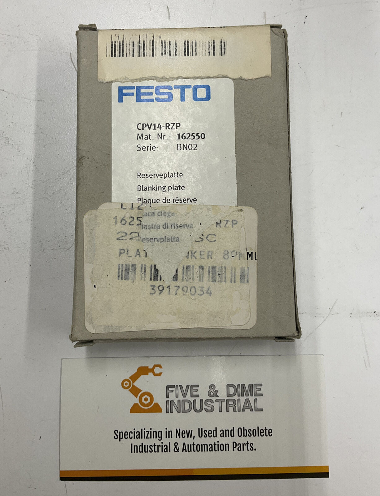 Festo CPV14-RZP Blanking Plate 162550 (YE210)