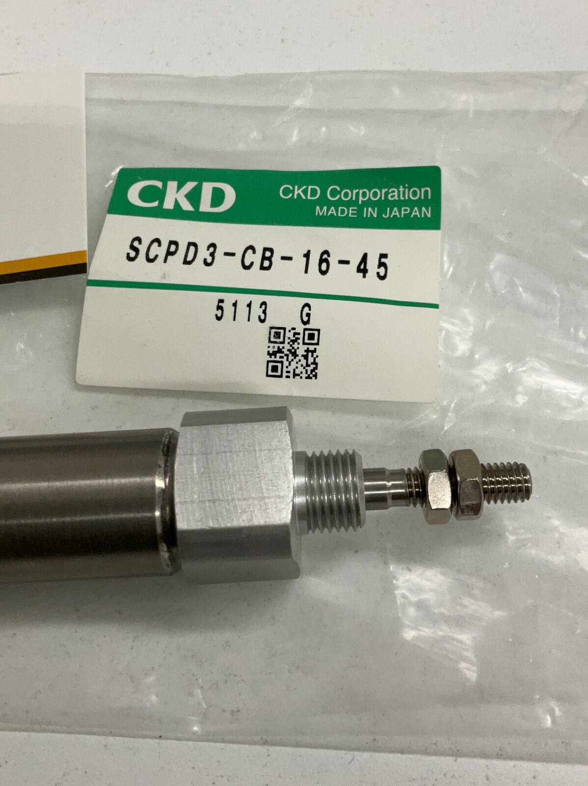 CKD SCPD3-0L-CB-16-45 Pneumatic Cylinder,  Clevis Pin Included (YE161) - 0
