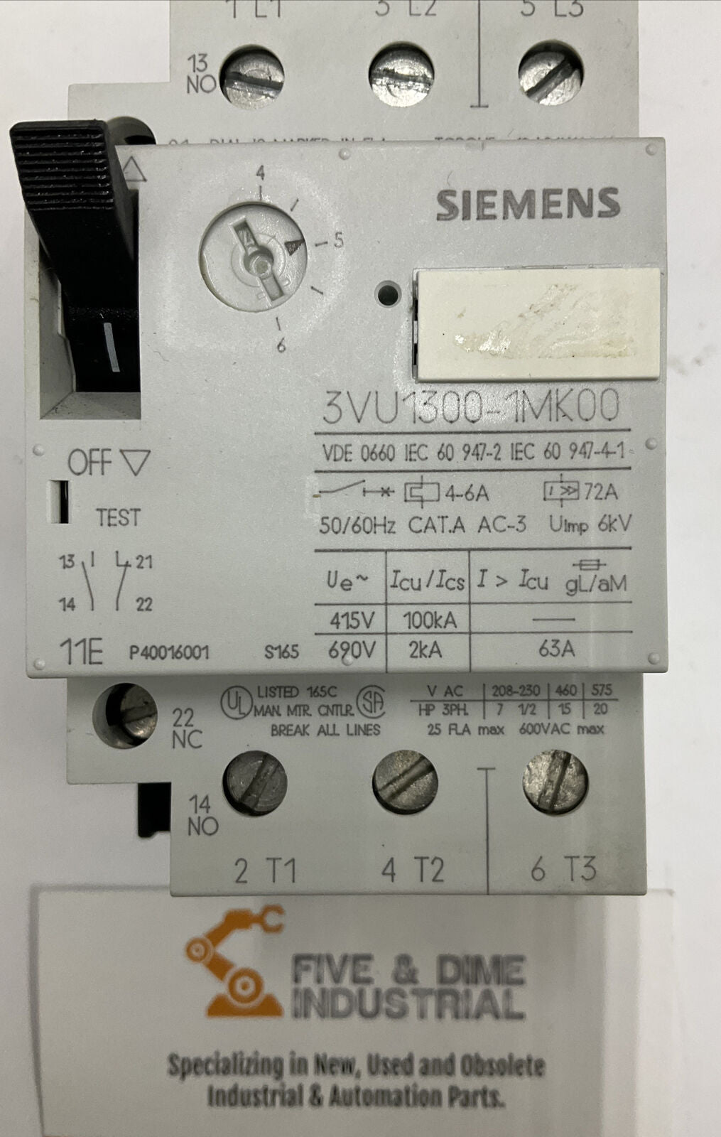 Siemens 3VU1300-1MK00 Circuit Breaker 4-6A (CL141) - 0