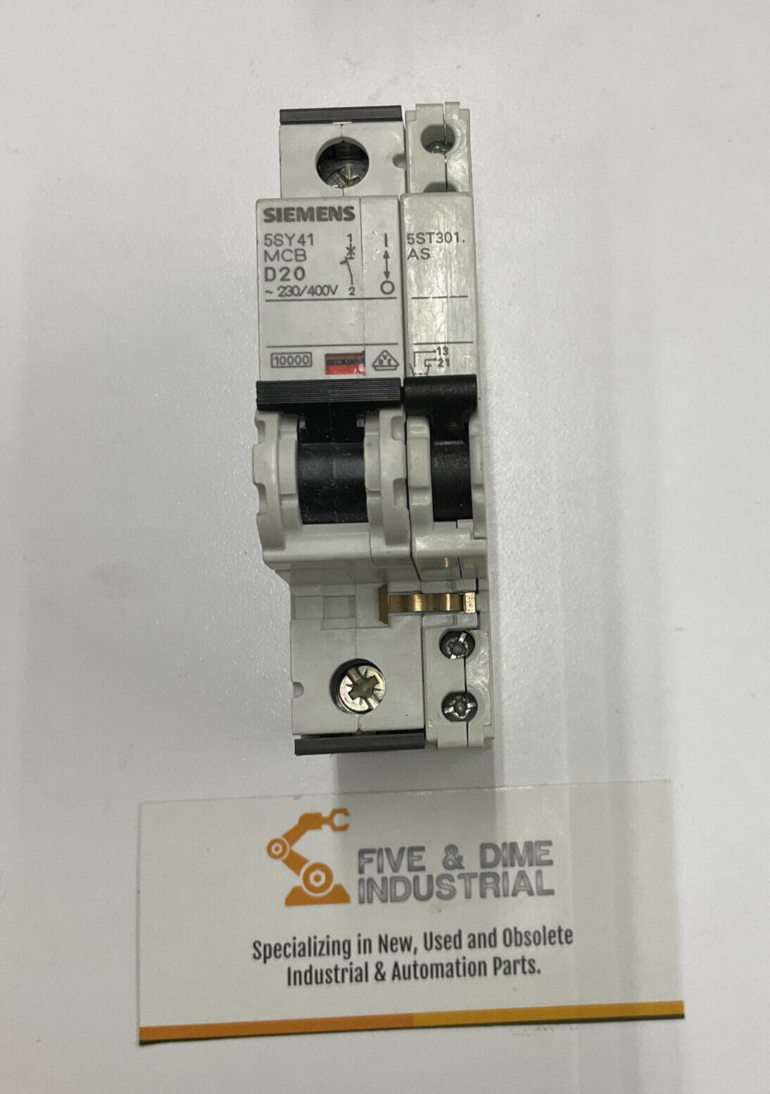 Siemens 5SY4120-8  Circuit Breaker w/ 5ST3010 20A Auxiliary Circuit Switch BL227
