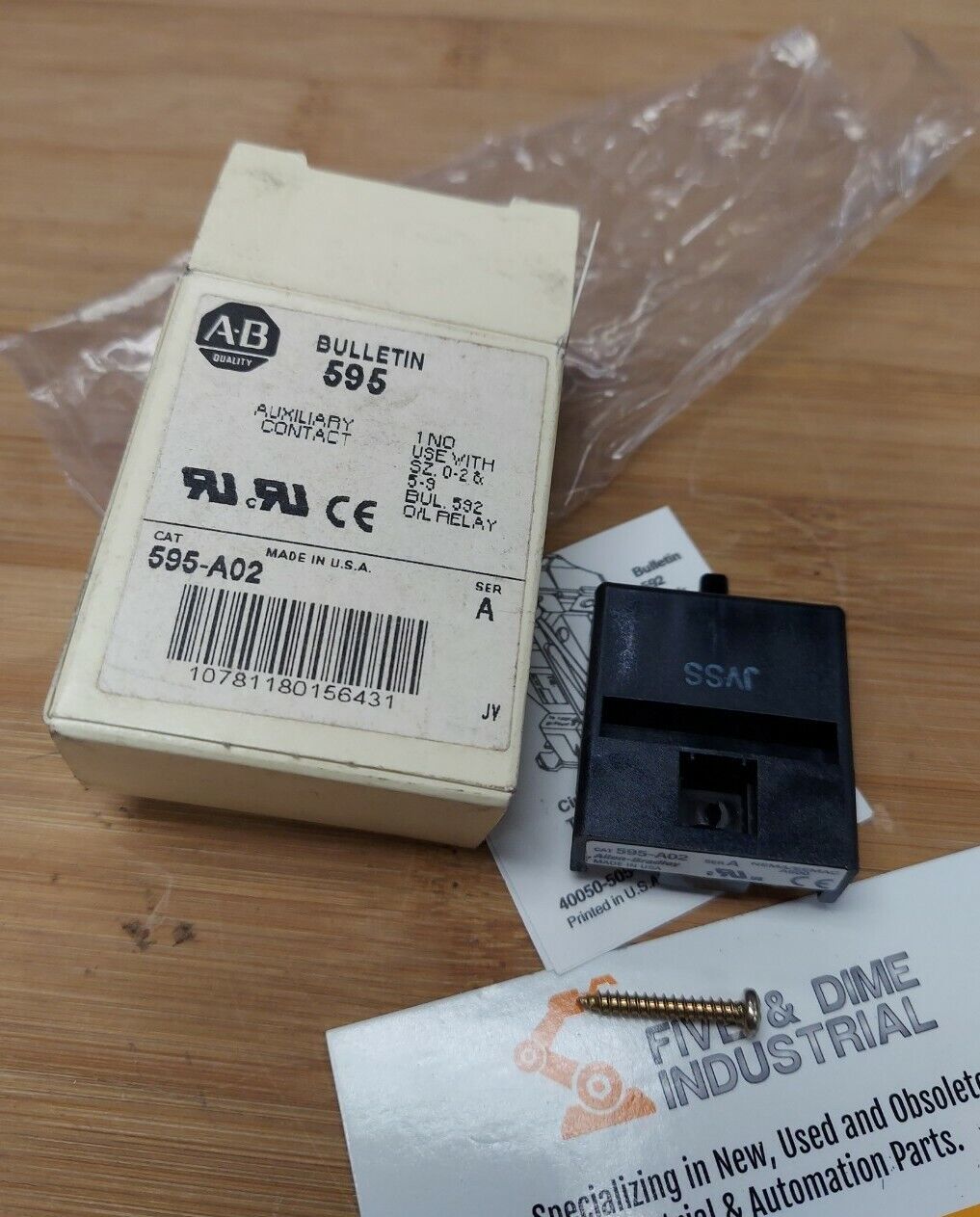 Allen Bradley 595-A02 Auxiliary Contact 595A02 (BL124)