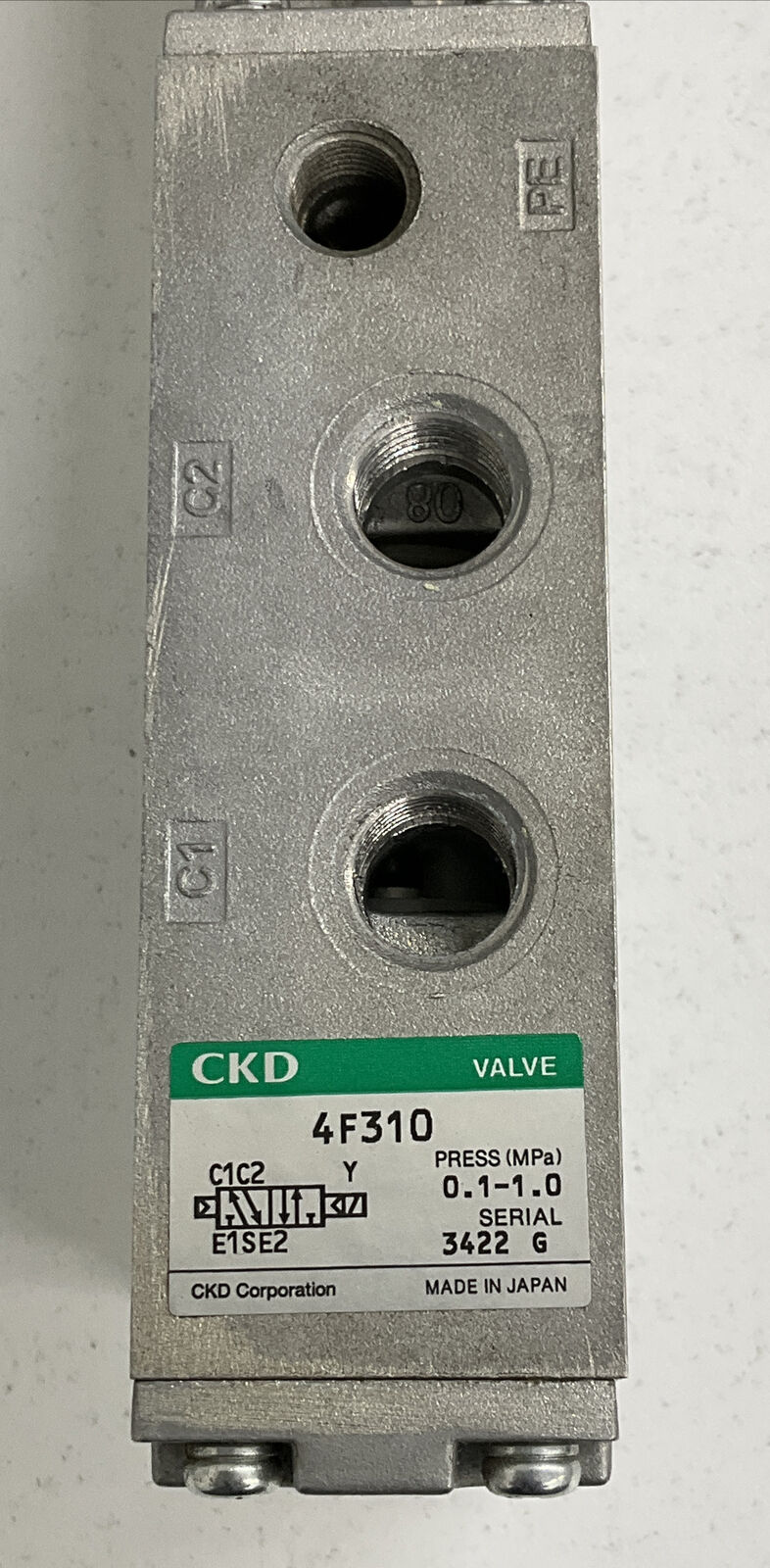 CKD 4F310 Pneumatic Directional Control Solenoid Valve 110/110 Vac (YE161) - 0