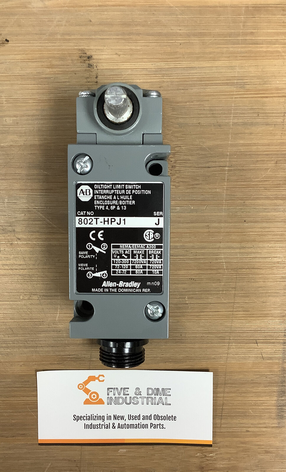 Allen Bradley 802T-HPJ1 New Limit Switch (BL137)