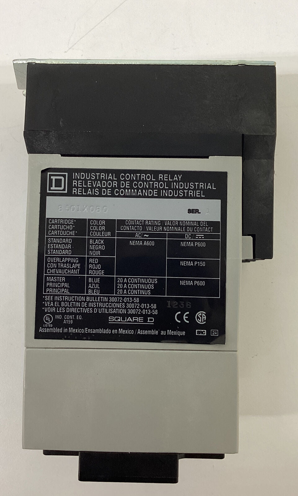 Square D 8501X080 New Industrial Contactor Relay 110/120VAC (YE247)
