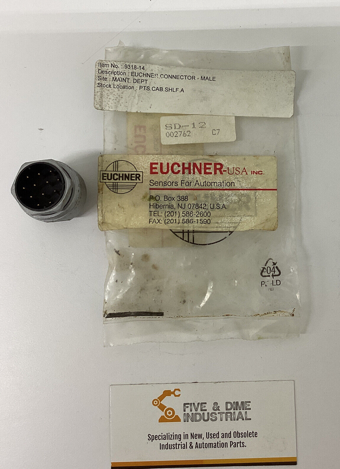 Euchner  SD-12  12 Pin Cable Connector (CL265)