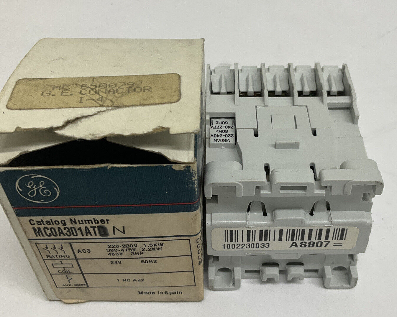 GE MC1A301AT Non-Reversing Magnetic Contactor 3P 6A 120V (BL159) - 0