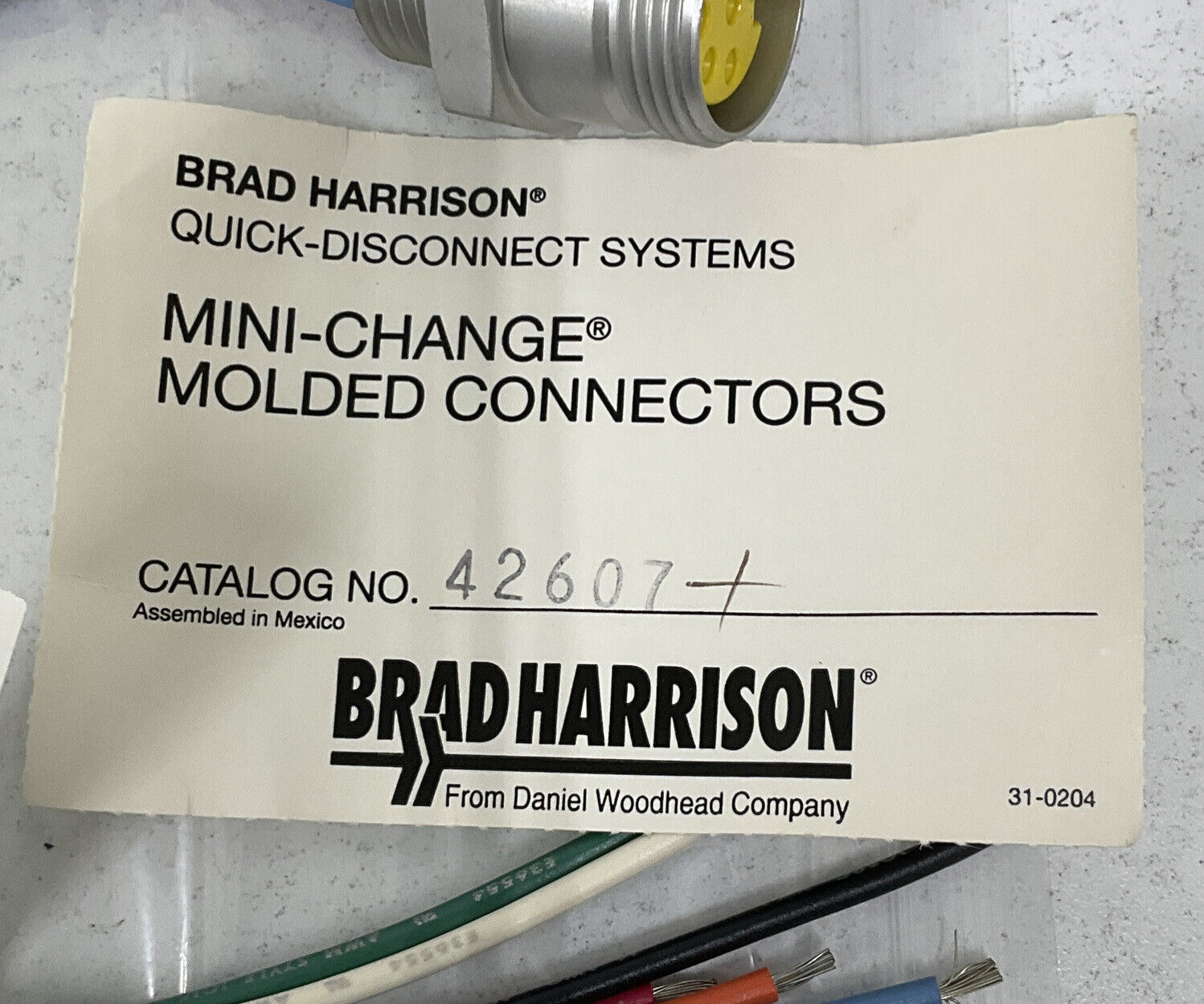 Brad Harrison Woodhead 42607 New Mini-Change Receptacle 6P Female 12" (CBL145)