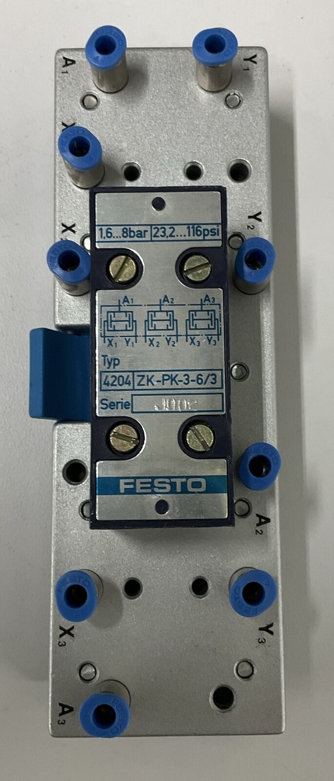 Festo 4204 ZK-PK-3-6/3 Valve with Base 152883 D.S-PPV-2K-6/3 (GR104)