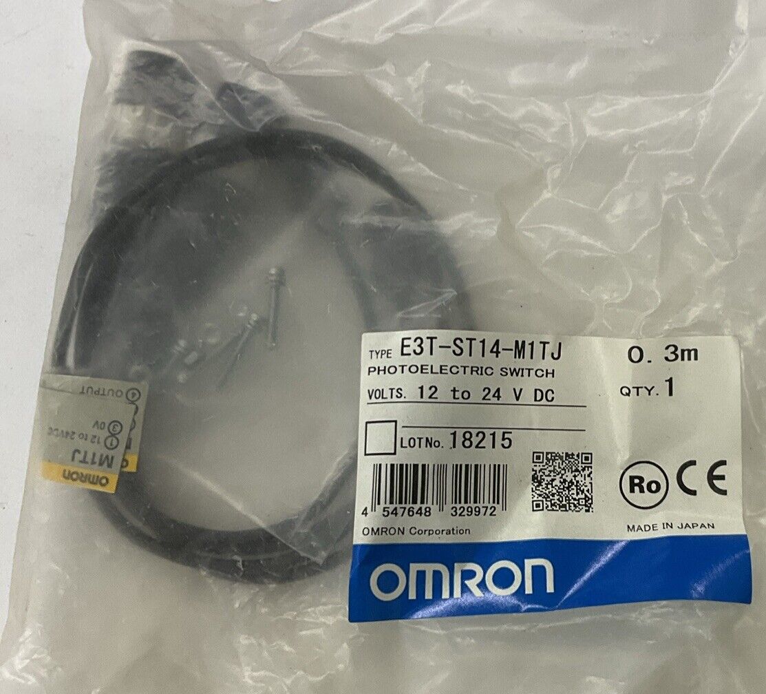 OMRON E3T-ST14-M1TJ New Photoelectric Switch 12-24 VDC 0.3M  (BL104) - 0