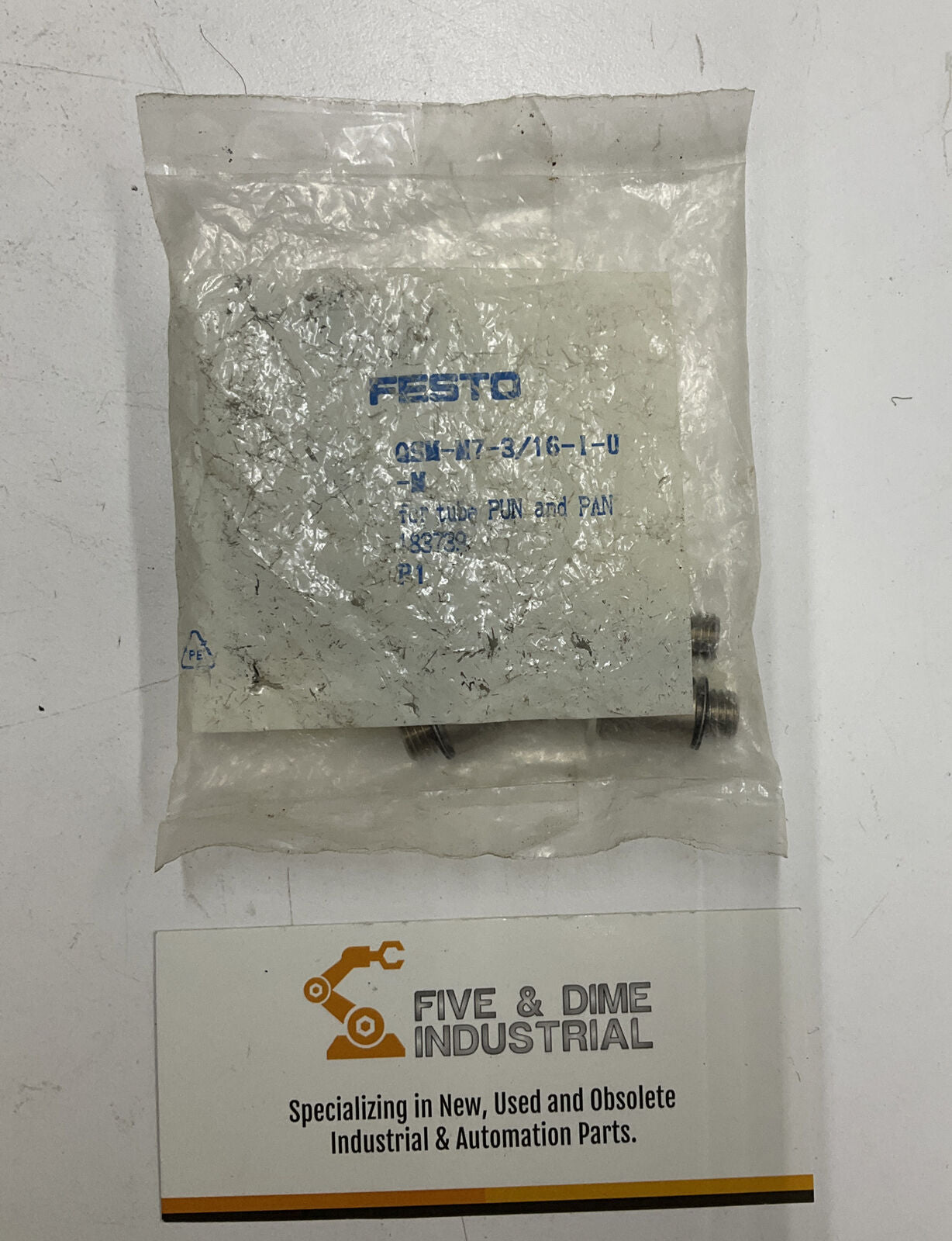 Festo QSM-M7-3/16-I-U-M Lot of 10  Push-Pull Mini Valves (YE208)