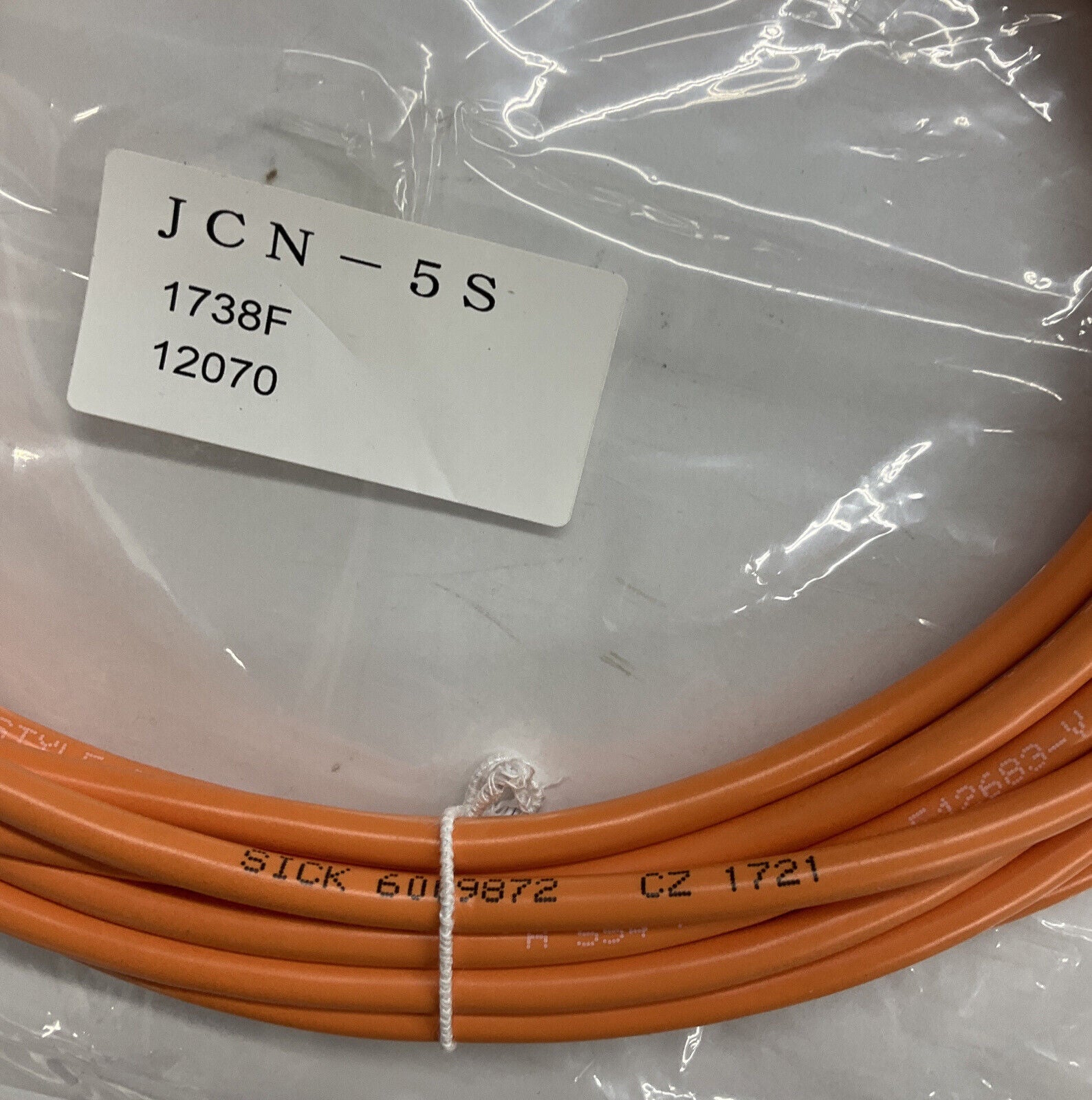 Sick JCN-5S 4-Pin Cable Cordset, 5 Meters M8 Female Straight Pigtail (CBL145) - 0