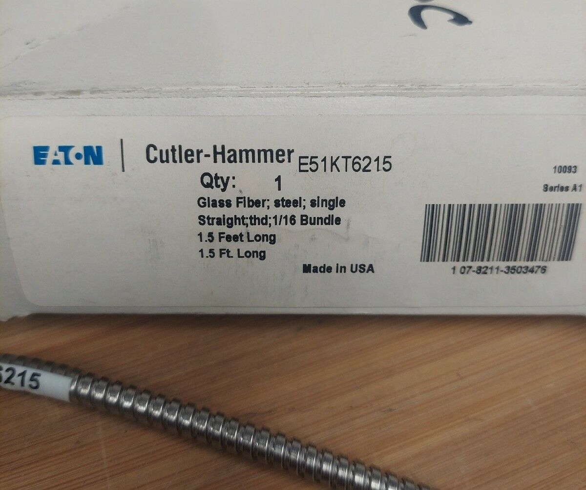 Cutler Hammer  E51KT6215 Glass Fiber Optic Cable 1.5' (YE157)