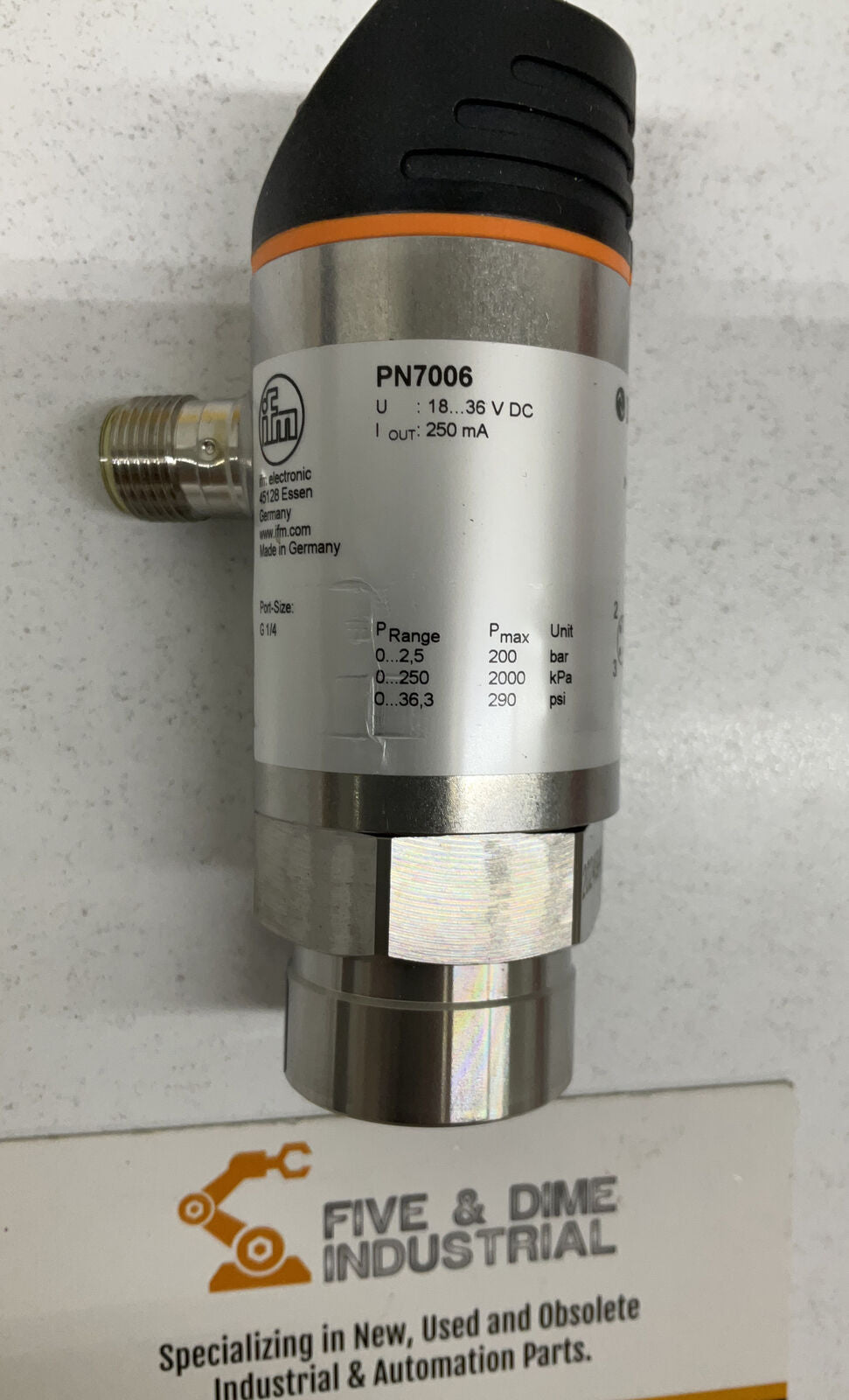IFM PN7006 New Pressure Sensor G1/4 18-36VDC (GR147) - 0