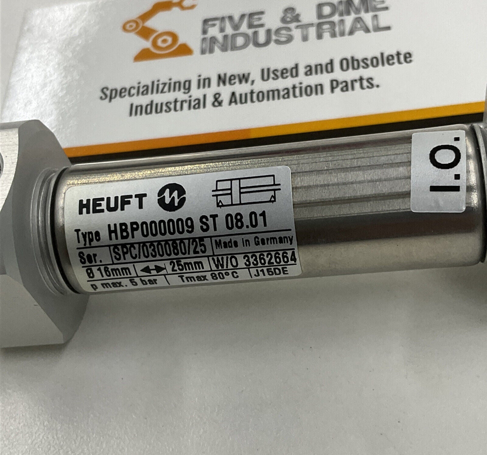 Heuft  HBP000009 Pneumatic Cylinder 16mm-25mm  (RE229) - 0