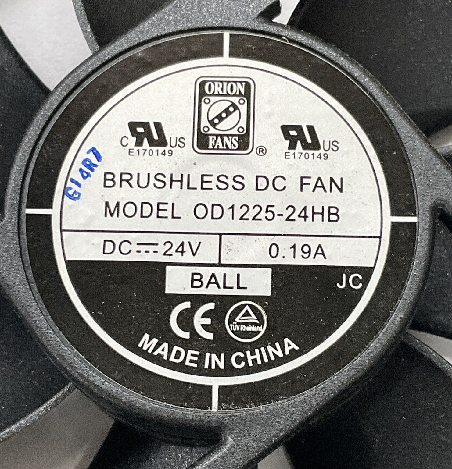 Orion OD1225-24HB / 541-5362 120mm Brushless DC Ball Bearing Fan 24VDC (OV135) - 0