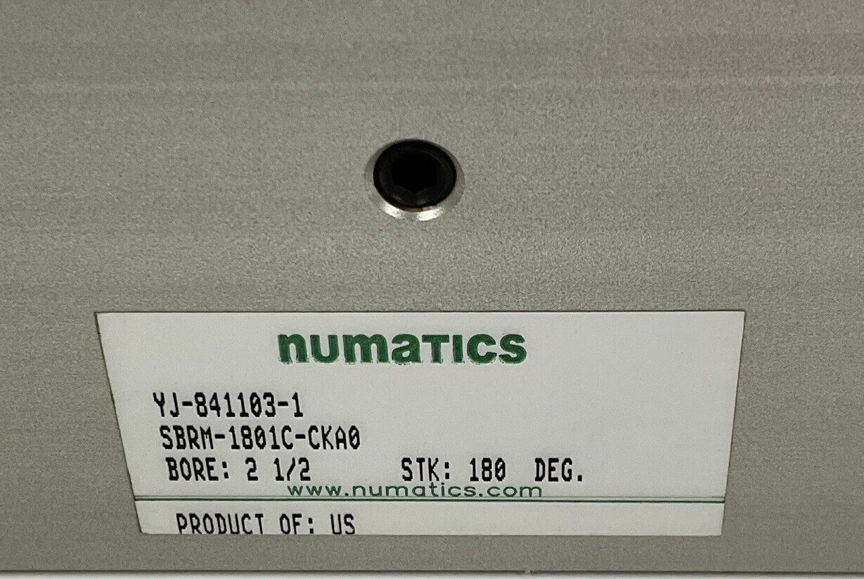 Numatics SBRM-1801C-CKA0 Rotary Actuator  2-1/2" Bore 180° Rotation NEW (OV131)
