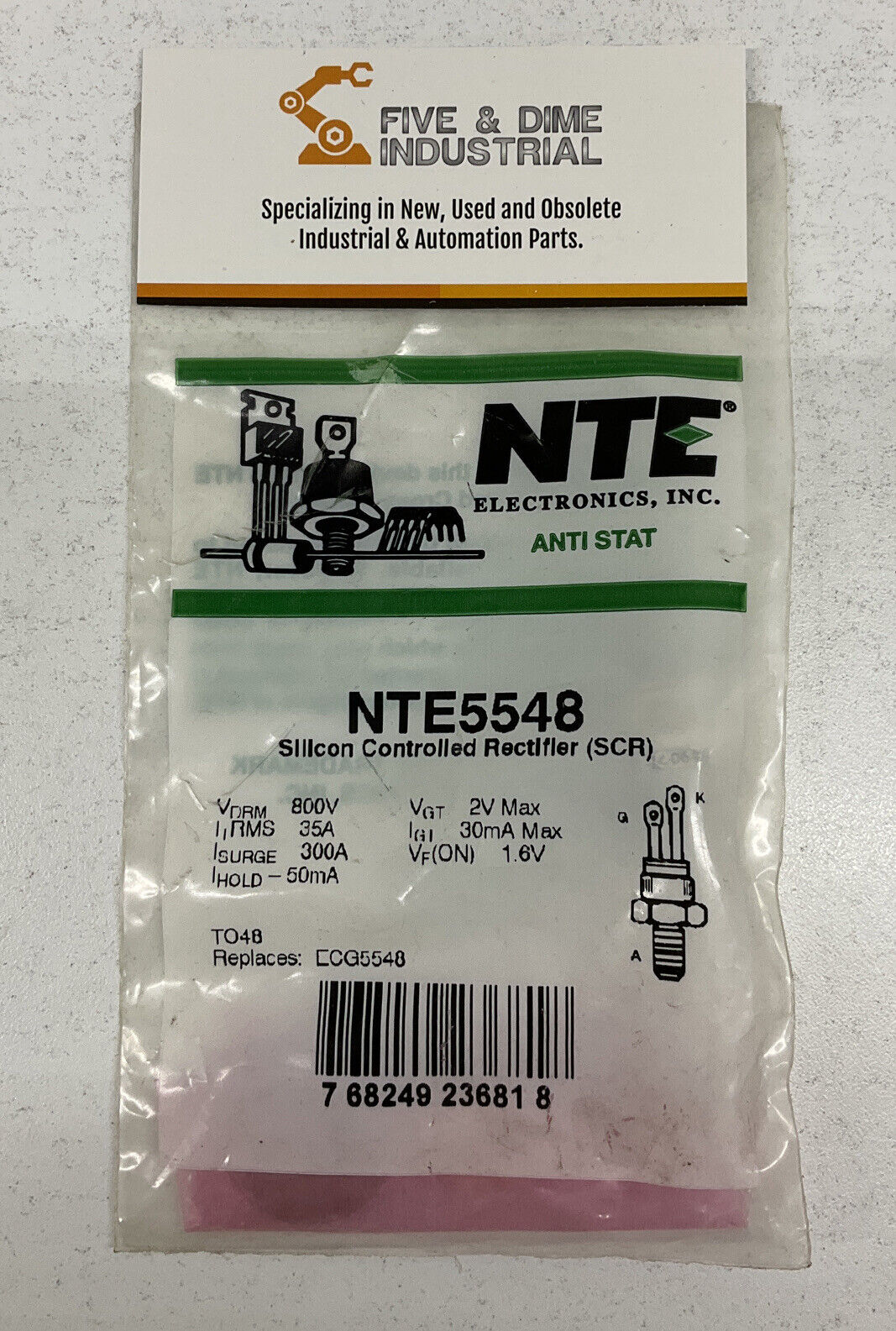 NTE NTE5548 Silicon Controlled Rectifier (SCR)  (GR158)